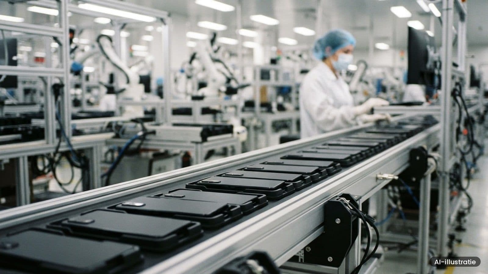 AI-illustratie bij: Apple verhoogt productie iPhone Duo met 44 procent door grote vraag