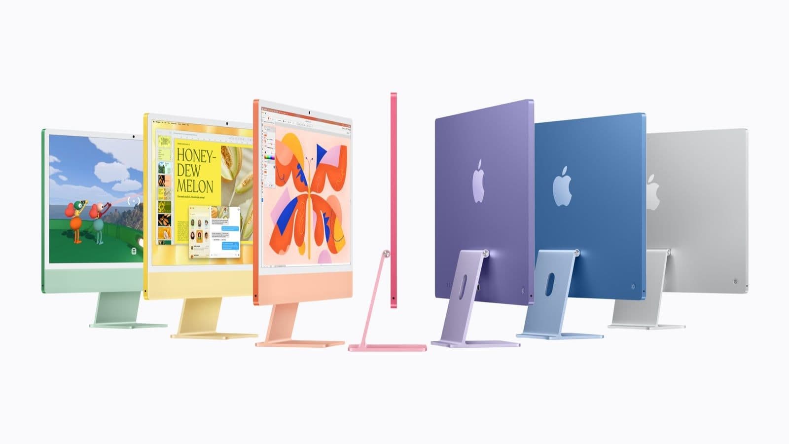 Zeven kleuren van de nieuwe iMac met M6