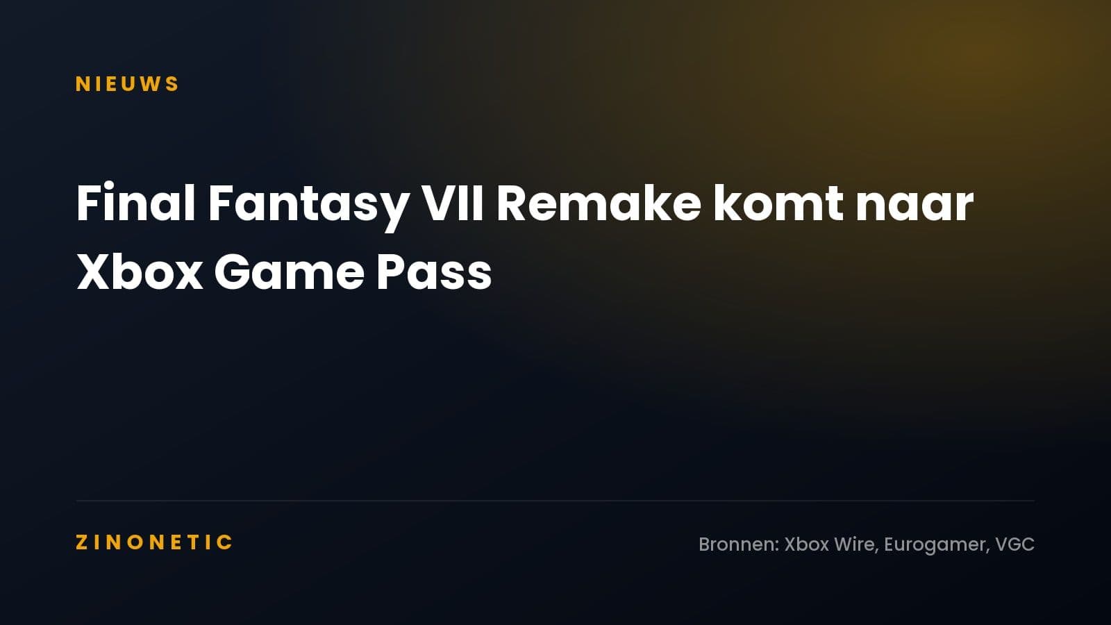 Final Fantasy VII Remake komt naar Xbox Game Pass