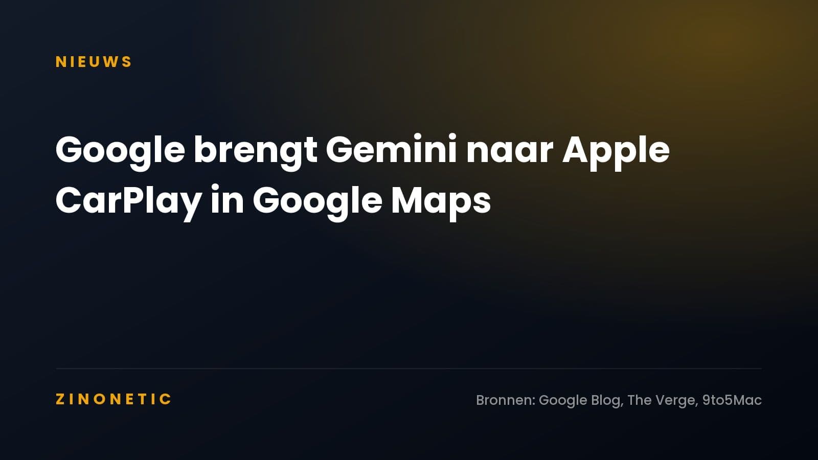 Google brengt Gemini naar Apple CarPlay in Google Maps