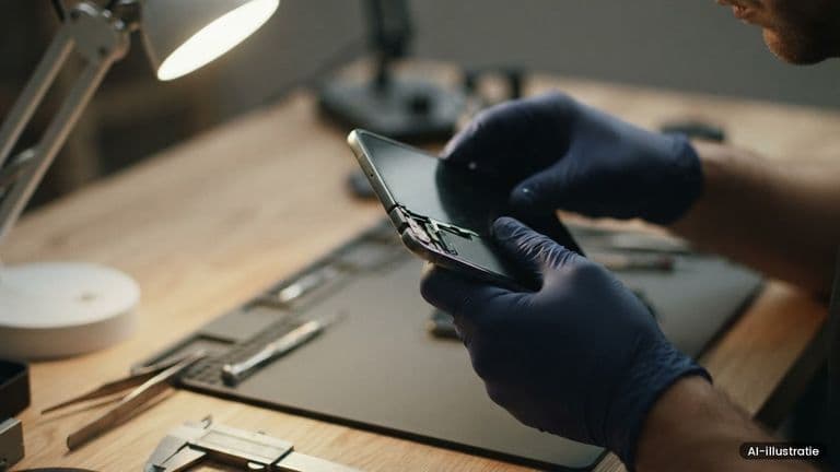 AI-illustratie bij: iPhone Duo bezwijkt tijdens extreme buigtest