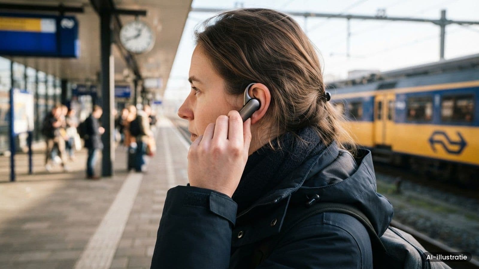 AI-illustratie bij: OnePlus onthult Buds Clip met automatische oordetectie
