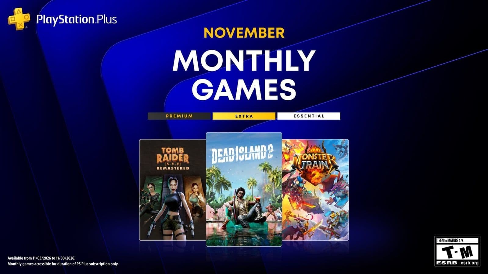 Promotieafbeelding van PlayStation Plus games voor november